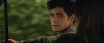 Movie still from “Max Steel” (2016), directed by Stewart Hendler – A person wearing a jacket; Close Up shot, Over the shoulder angle