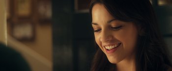 Movie still from “Max Steel” (2016), directed by Stewart Hendler – A person with a smile on their face; Close Up shot, Low angle
