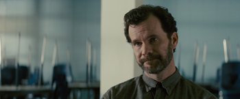 Movie still from “Midnight Special” (2016), directed by Jeff Nichols – A person with a beard; Close Up shot, Over the shoulder angle