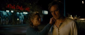 Movie still from “Midnight Special” (2016), directed by Jeff Nichols – A man and a woman looking at each other; Close Up shot, Over the shoulder angle