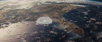 Movie still from “Midnight Special” (2016), directed by Jeff Nichols – An aerial view of the earth from a plane; Extreme Wide shot, High angle