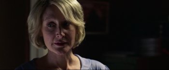 Movie still from “Miracle” (2004), directed by Gavin O'Connor – A person with blonde hair; Close Up shot, Over the shoulder angle