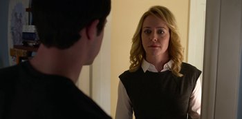 Movie still from “13 Reasons Why” (2017), created by Brian Yorkey – Close Up shot, Over the shoulder angle