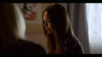 Movie still from “13 Reasons Why” (2017), created by Brian Yorkey – Close Up shot, Over the shoulder angle