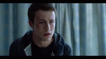 Movie still from “13 Reasons Why” (2017), created by Brian Yorkey – Close Up shot, Over the shoulder angle