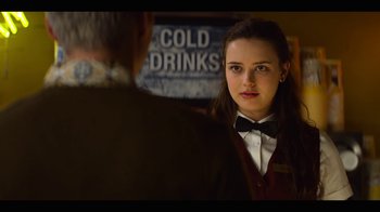 Movie still from “13 Reasons Why” (2017), created by Brian Yorkey – Close Up shot, Over the shoulder angle