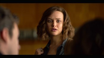 Movie still from “13 Reasons Why” (2017), created by Brian Yorkey – Close Up shot, Over the shoulder angle