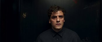 Movie still from “Moon Knight” (2022), directed by Mohamed Diab – A person wearing a black shirt; Close Up shot, Low angle