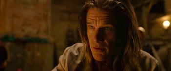 Movie still from “Moon Knight” (2022), directed by Mohamed Diab – A person with long brown hair; Close Up shot, Over the shoulder angle