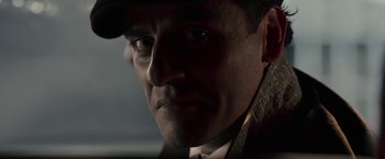 Movie still from “Moon Knight” (2022), directed by Mohamed Diab – A man wearing a hat; Close Up shot, Low angle