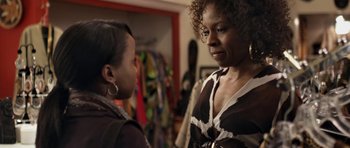 Movie still from “Mother and Child” (2009), directed by Rodrigo García – Two women are talking in a room; Close Up shot, Over the shoulder angle