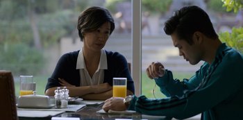 Movie still from “13 Reasons Why” (2017), created by Brian Yorkey – Medium shot, Over the shoulder angle