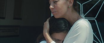 Movie still from “Mustang” (2015), directed by Deniz Gamze Ergüven – A woman is hugging another woman with her eyes closed; Close Up shot, Low angle