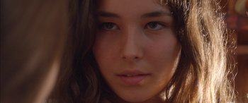 Movie still from “Mustang” (2015), directed by Deniz Gamze Ergüven – A young girl's eyes and face; Extreme Close Up shot, Low angle