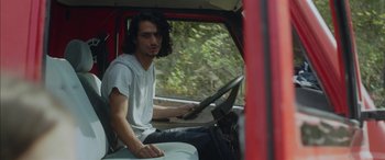 Movie still from “Mustang” (2015), directed by Deniz Gamze Ergüven – A man sitting in the driver's seat of a truck; Close Up shot, Low angle