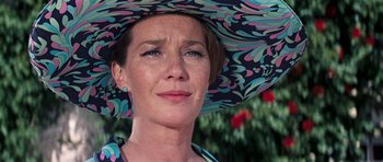 Movie still from “On Her Majesty's Secret Service” (1969), directed by Peter R. Hunt – A person wearing a hat; Close Up shot, Low angle