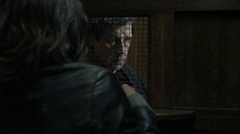 Movie still from “Ondine” (2009), directed by Neil Jordan – A man looking at himself in the mirror; Close Up shot, Over the shoulder angle