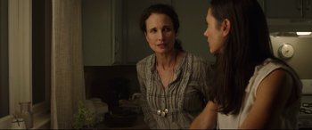 Movie still from “Only the Brave” (2017), directed by Joseph Kosinski – Two women are talking in the kitchen together; Close Up shot, Over the shoulder angle