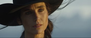 Movie still from “Only the Brave” (2017), directed by Joseph Kosinski – A person wearing a hat; Close Up shot, Low angle