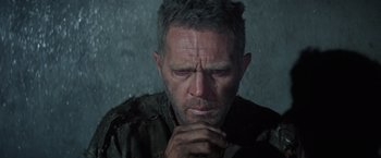 Movie still from “Papillon” (1973), directed by Franklin J. Schaffner – A person with his hands clasped together; Close Up shot, Low angle