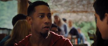 Movie still from “Percy Jackson: Sea of Monsters” (2013), directed by Thor Freudenthal – A person wearing a red shirt; Close Up shot, Over the shoulder angle