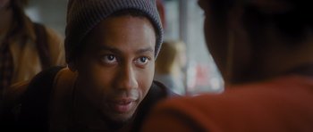 Movie still from “Percy Jackson: Sea of Monsters” (2013), directed by Thor Freudenthal – A person wearing a hat; Close Up shot, Over the shoulder angle