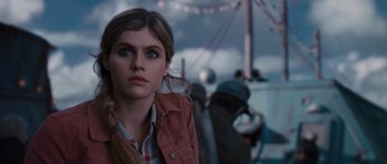Movie still from “Percy Jackson: Sea of Monsters” (2013), directed by Thor Freudenthal – A person wearing a red jacket; Close Up shot, Over the shoulder angle