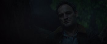 Movie still from “Pet Sematary” (2019), directed by Kevin Kölsch – A person wearing a jacket; Close Up shot, Low angle