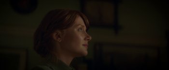 Movie still from “Pete's Dragon” (2016), directed by David Lowery – A person looking to the side; Close Up shot, Over the shoulder angle