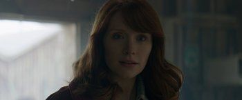 Movie still from “Pete's Dragon” (2016), directed by David Lowery – A person with long red hair; Close Up shot, Over the shoulder angle