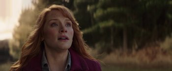 Movie still from “Pete's Dragon” (2016), directed by David Lowery – A person with long red hair; Close Up shot, Low angle