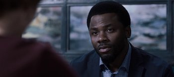 Movie still from “13 Reasons Why” (2017), created by Brian Yorkey – Close Up shot, Over the shoulder angle