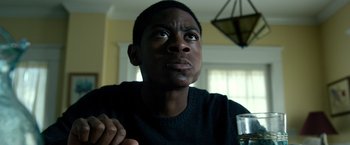 Movie still from “Power Rangers” (2017), directed by Dean Israelite – A young man looking up into the air; Close Up shot, Low angle