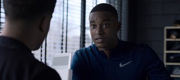 Movie still from “13 Reasons Why” (2017), created by Brian Yorkey – Close Up shot, Over the shoulder angle