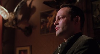 Movie still from “Psycho” (1998), directed by Gus Van Sant – A person in a room; Close Up shot, Low angle