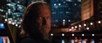 Movie still from “R.I.P.D.” (2013), directed by Robert Schwentke – A person with a beard; Close Up shot, Over the shoulder angle