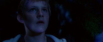 Movie still from “Race to Witch Mountain” (2009), directed by Andy Fickman – A young man looking up at the sky; Close Up shot, Low angle