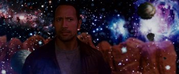 Movie still from “Race to Witch Mountain” (2009), directed by Andy Fickman – A person wearing a jacket; Close Up shot, Over the shoulder angle