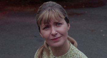 Movie still from “Rachel, Rachel” (1968), directed by Paul Newman – A person wearing a green shirt; Close Up shot, Low angle