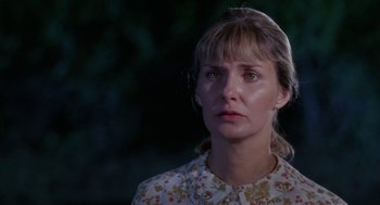 Movie still from “Rachel, Rachel” (1968), directed by Paul Newman – A person wearing a floral shirt; Close Up shot, Over the shoulder angle