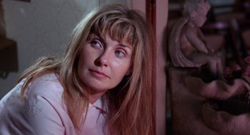 Movie still from “Rachel, Rachel” (1968), directed by Paul Newman – A person wearing a pink shirt; Close Up shot, Over the shoulder angle