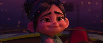 Movie still from “Ralph Breaks the Internet” (2018), directed by Rich Moore – A cartoon character's face; Close Up shot, High angle