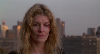 Movie still from “Ransom” (1996), directed by Ron Howard – A person with a bruise on her face; Close Up shot, Low angle