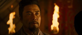 Movie still from “Red Cliff” (2008), directed by John Woo – A person with a beard; Close Up shot, Low angle