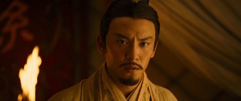 Movie still from “Red Cliff” (2008), directed by John Woo – A person wearing a costume; Close Up shot, Low angle