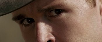 Movie still from “Red Hill” (2010), directed by Patrick Hughes – View of a man's eyes and nose; Extreme Close Up shot, High angle