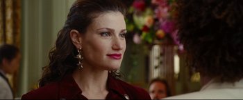 Movie still from “Rent” (2005), directed by Chris Columbus – A person wearing a red shirt; Close Up shot, Over the shoulder angle