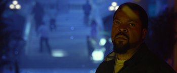 Movie still from “Ride Along 2” (2016), directed by Tim Story – A person with a beard; Close Up shot, Low angle