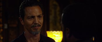 Movie still from “Ride Along 2” (2016), directed by Tim Story – A person talking to another person; Close Up shot, Over the shoulder angle