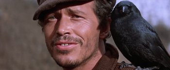 Movie still from “Ride the High Country” (1962), directed by Sam Peckinpah – A person wearing a hat; Close Up shot, Low angle